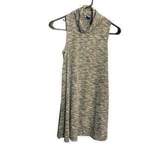 Anthropology Postmark Small Tunic Top Sleeveless Cowl Neck Gray White (r1)